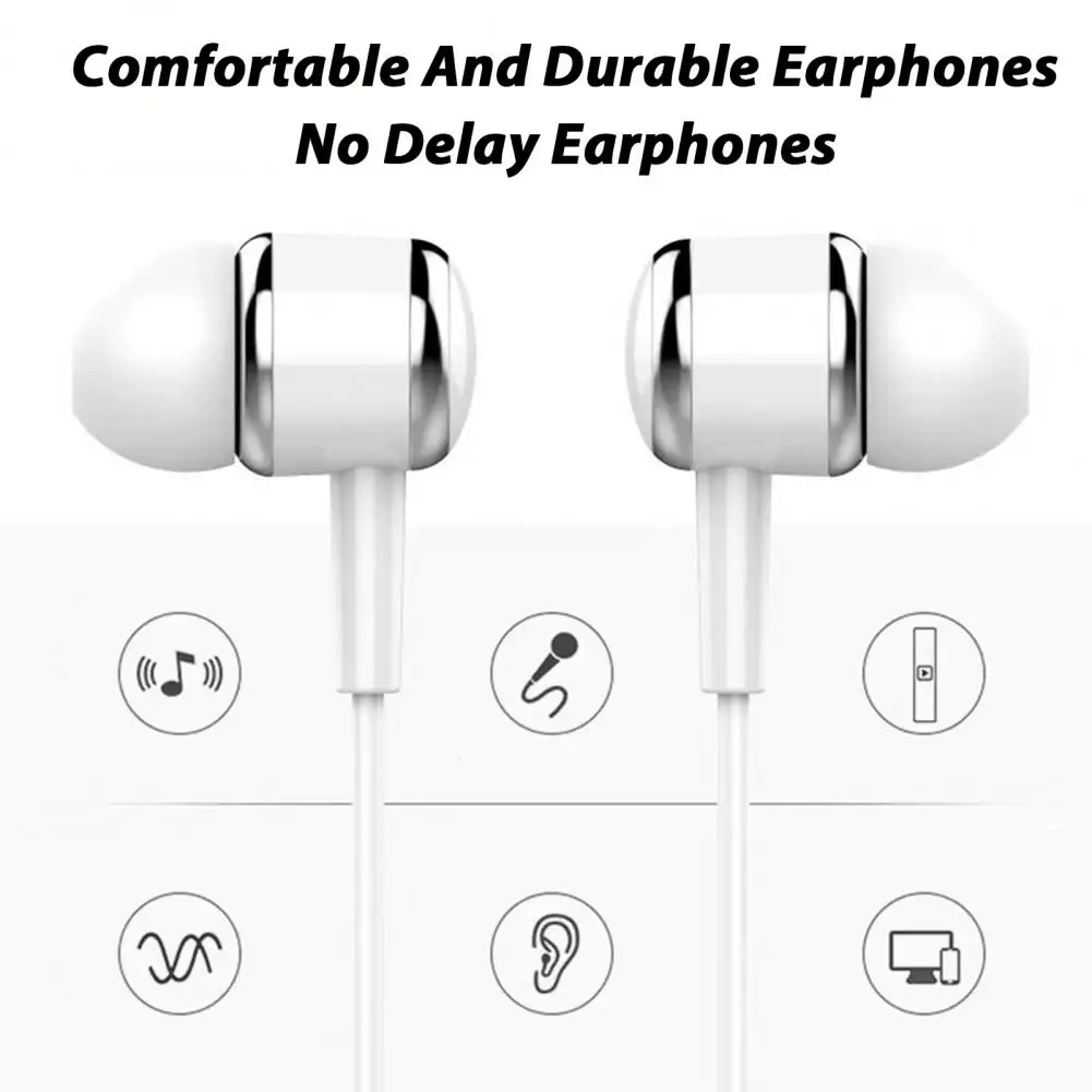 In-ear Headphones High-quality Wired Earphones with Mic for Music Calls Hifi Sound Stereo Sport Headphones with Type-c Plug