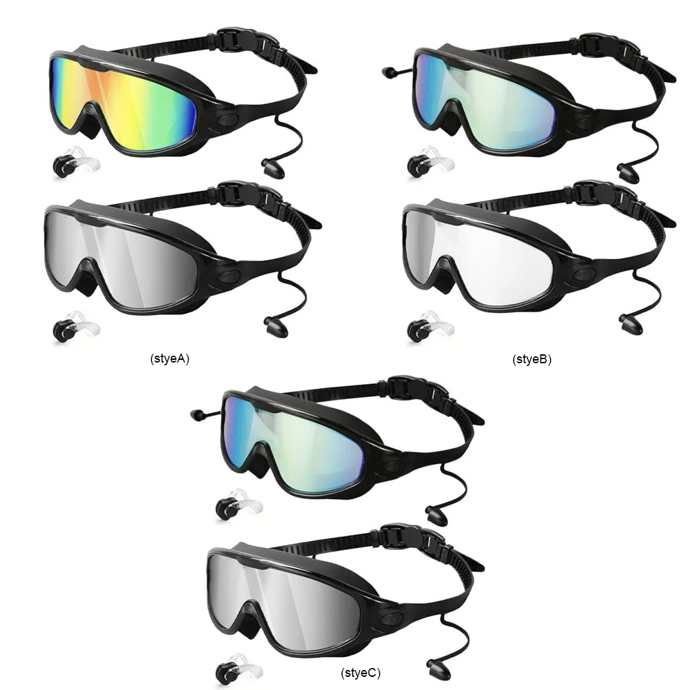 Anti Fog Swimming Goggles Hd Waterproof Adjustable Wide View Lens_voghion.com