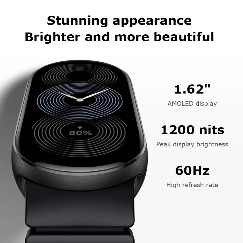 الإصدار العالمي من سوار Xiaomi الذكي 9 الذكي Mi Band 9 سوار ذكي بشاشة AMOLED مقاس 1.62 بوصة لمراقبة الصحة وبطارية 21 يومًا