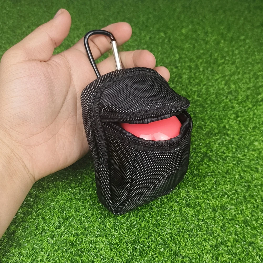 Golf Ball Storage Bag Portable Waist Hanging Double-Layer Golf Ball Storage Pouch With Metal Buckle Universal Outdoor Accessory