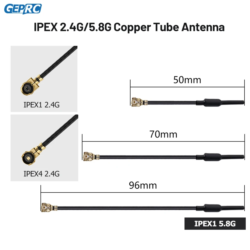 GEPRC IPEX 5.8G antena rurowa IPEX 2.4G mała antena stabilność sygnału 1.5dbi wzmocnienie DIY części RC dla FPV Quadcopter Drone