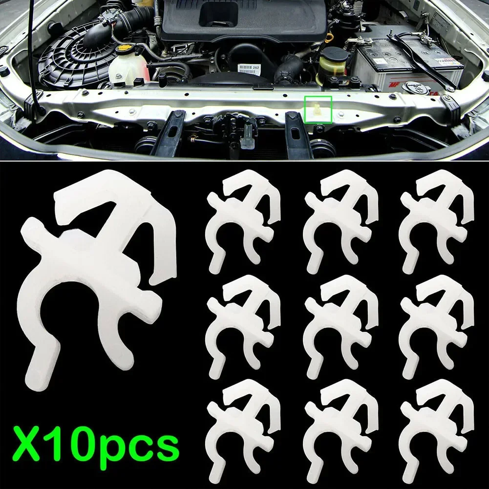 10x Car Engine Cover Hood Rod Fixing Clip For Toyota Land Cruiser 80/100 Hilux Engine Cover Hood Rod Fixing Clip NEW
