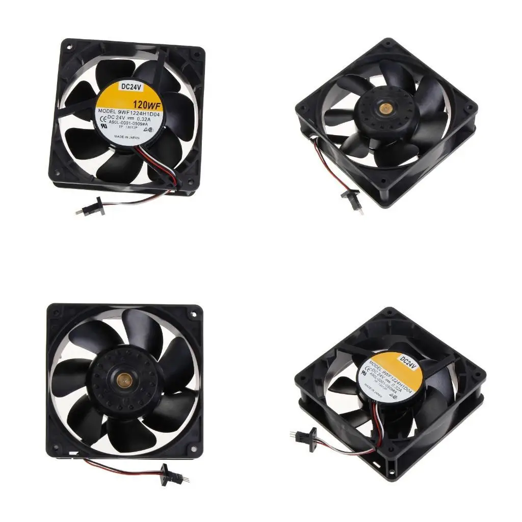 

Y1UB Трехпроводной инверторный охлаждающий вентилятор 12 см 12038 SanAce120WF A90L-0001-0509 9WF1224H1D03 24 В 0,38 А, двойной