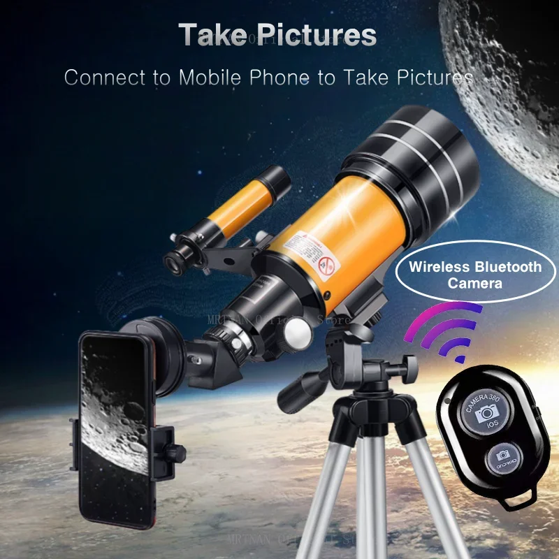 Telescopio astronómico profesional, binoculares de largo alcance, potente Monocular, visión nocturna, Zoom 150X, HD, Star Moon