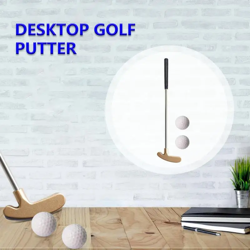 Golf Club Putter Portable TPR Grip Zinc Alloy Head Golf Clubs 2-Way Putter Anti-Rust Mini Golf Accessories For Living Rooms