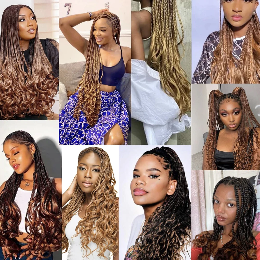 Loose Wave Spiral Curl Braids French Curls Braiding Hair Extensions Synthetic Hair150g High Temperature Ombre Pre Stretched Hair - view 6