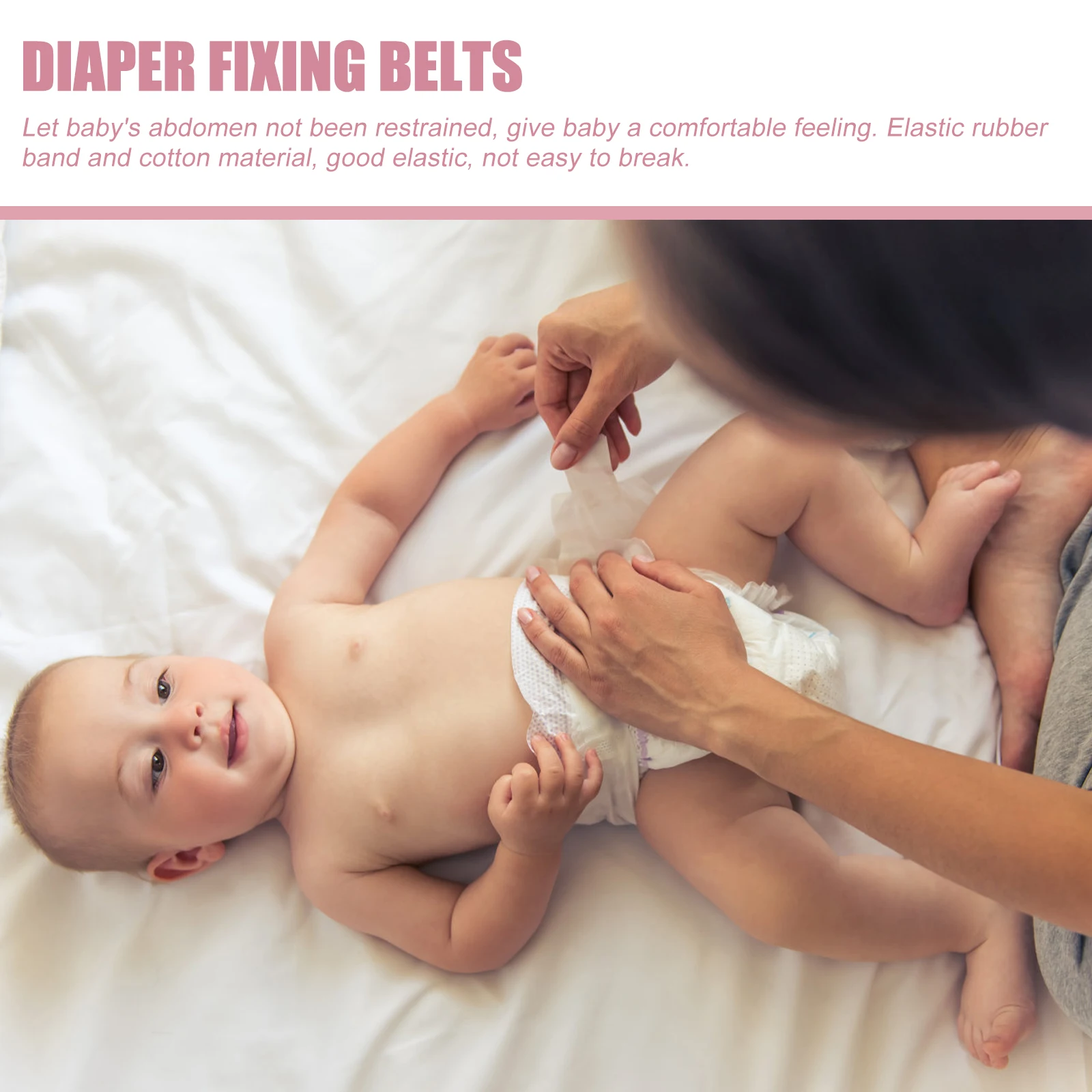 18 Pcs Toddler Diaper Fixing Tape Newborn Diapers Baby Nappy Belt Pink Elastic Supplies