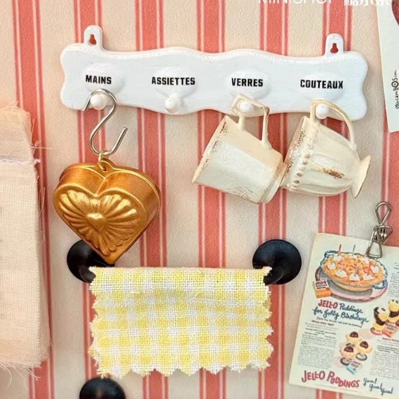 1:6 نموذج صغير بيت الدمية اكسسوارات الأثاث ريترو هوك خزانة المطبخ Bjd Blyth الجندي Lol المنمنمات الدعائم ديكور