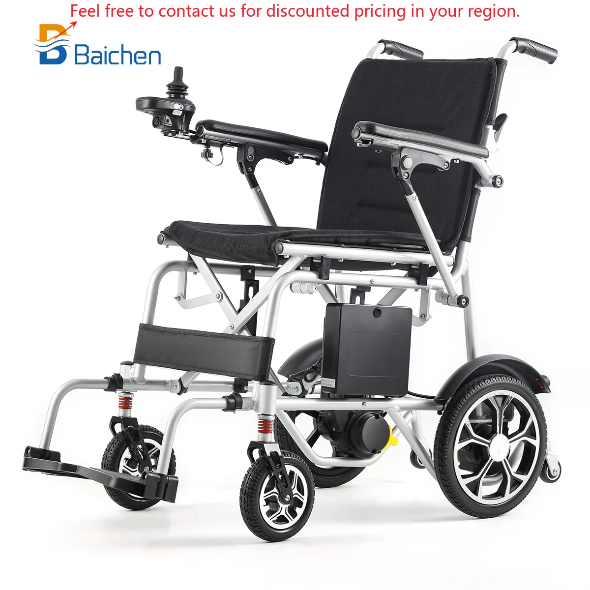 

Baichen 14.3KG New Intelligent Control Power Wheelchair All Terrain Folding Portable Electric Wheelchair For The Disabled