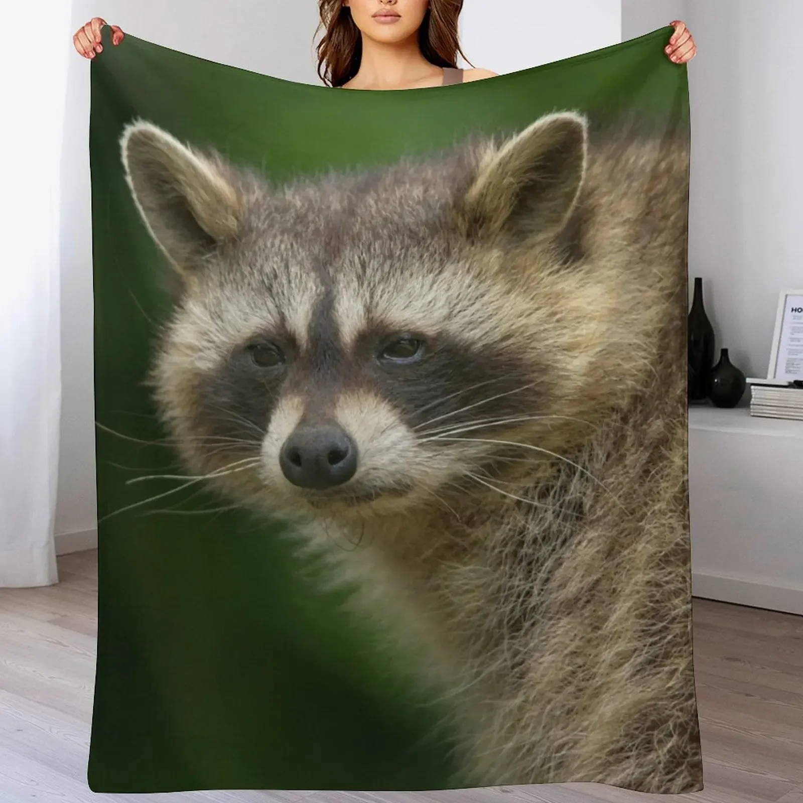 

New Raccoon Throw Blanket blankets and throws Blankets For Sofas warm winter Flannel Fabric Blankets