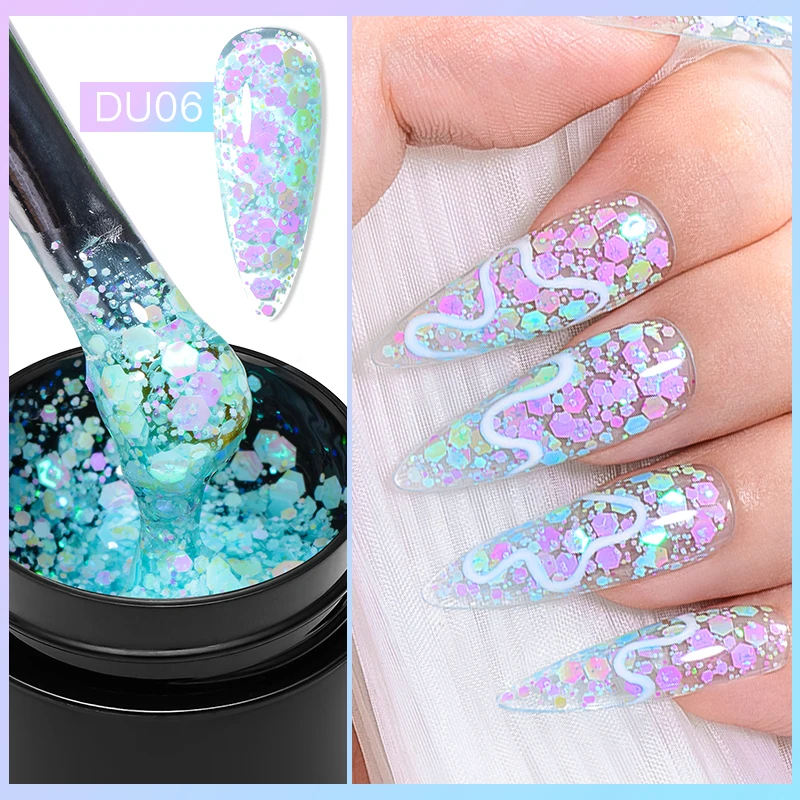 

Mtssii Colorful Star Sequins Gel Nail Polish 8ML Semi Permanent Varnish Hybrid Soak Off UV Nail Gel For Manicure