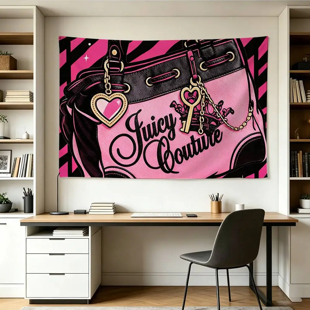 Y2K J-Juicy C-Couture   Flags Wall Hanging Background Art Banner for Bedroom Home Outdoor Decor