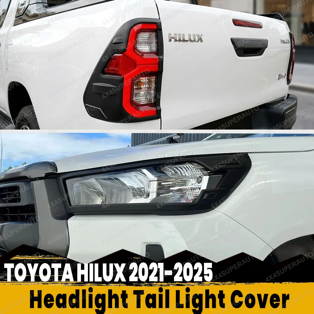 

Защитные накладки на фары и задние фонари для Toyota Hilux Revo 2021-2024, аксессуары для автомобиля