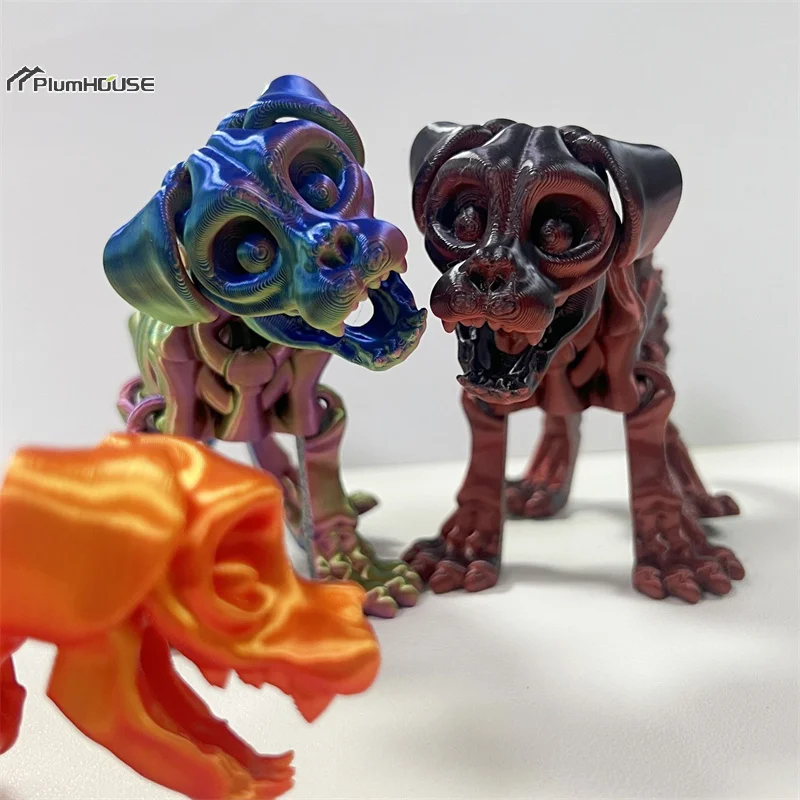 3D Printed Skeleton Dog Model Creative Toy Desktop Decoration Animal Bone Structure Teaching Biological Toy Table Ornaments