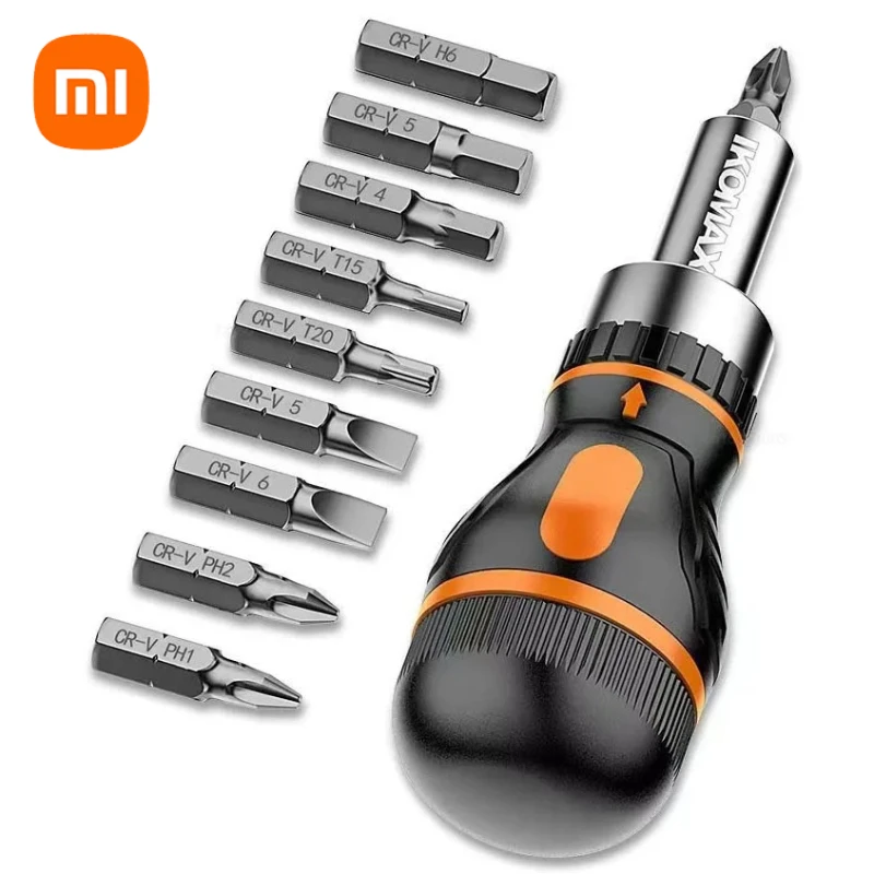 Ratcheting Screwdriver Grupo Porca Magnética Manutenção Especializada Ajustável Ferramentas Manuais Portáteis Multifuncionais Diy Xiaomi-9 in