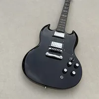 SG Custom Gloss Black SG Electric Guitar Chrome Hardware,Rosewood Fingerboard Mahogany Wood Body