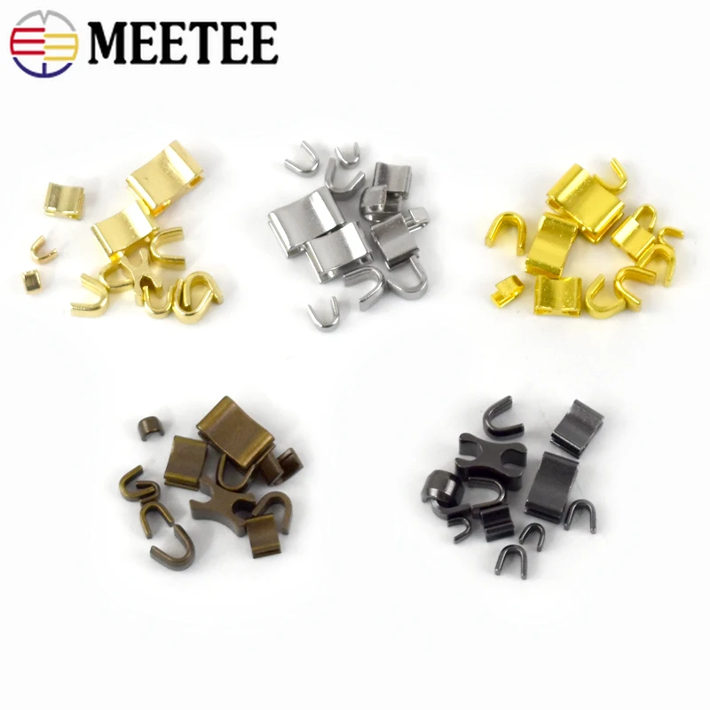 20/50set Meetee U cerniera tappo antiscivolo per 3 #5 #8 # cerniere in metallo Kit di riparazione sostituzione accessori per cucire fai da te