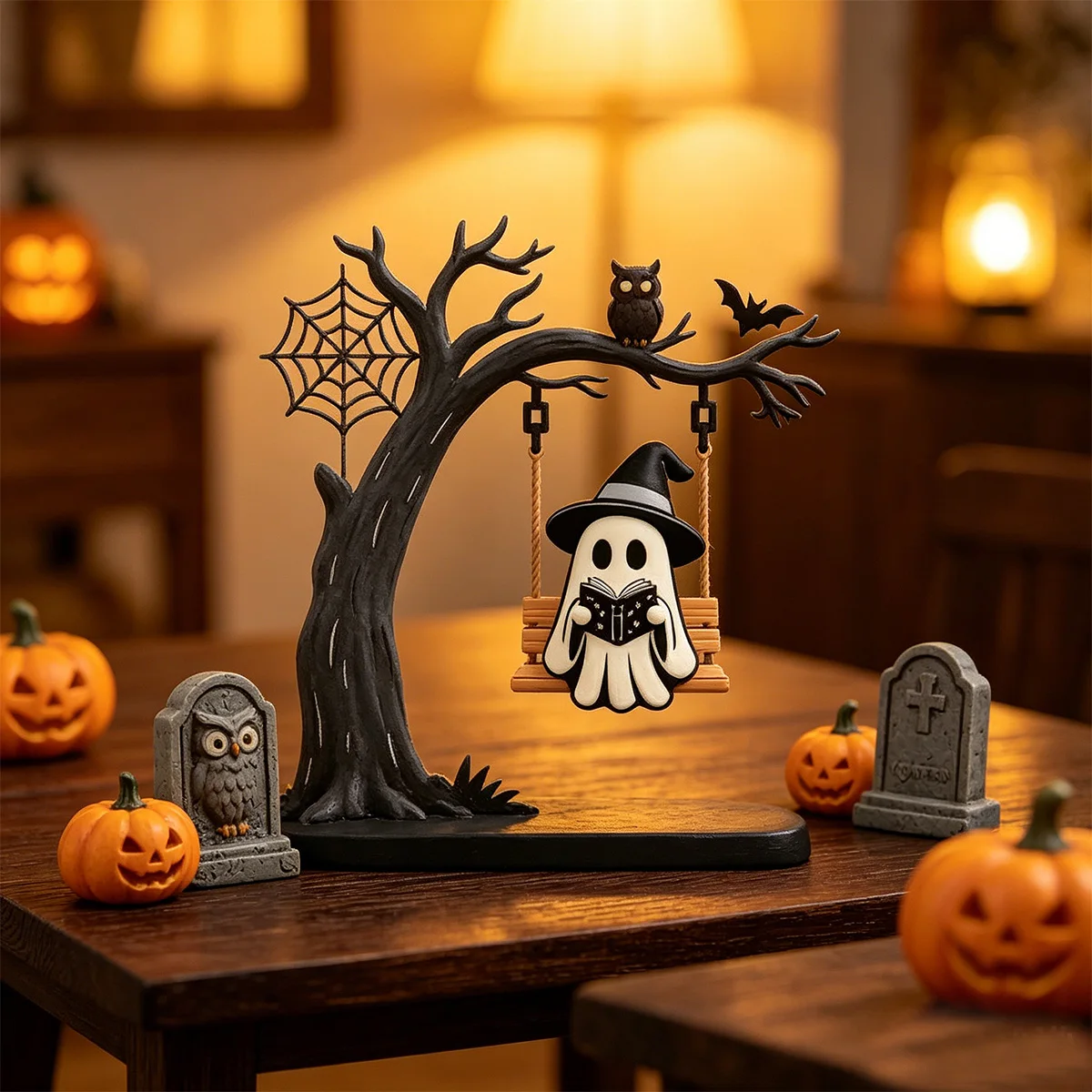 1pc Iron Art Decorative Ornament, Halloween Decorative Ornament, Home Decoration, suitable for tabletops/cabinets/shelves and as a Halloween gift. (DIY Folding Design)