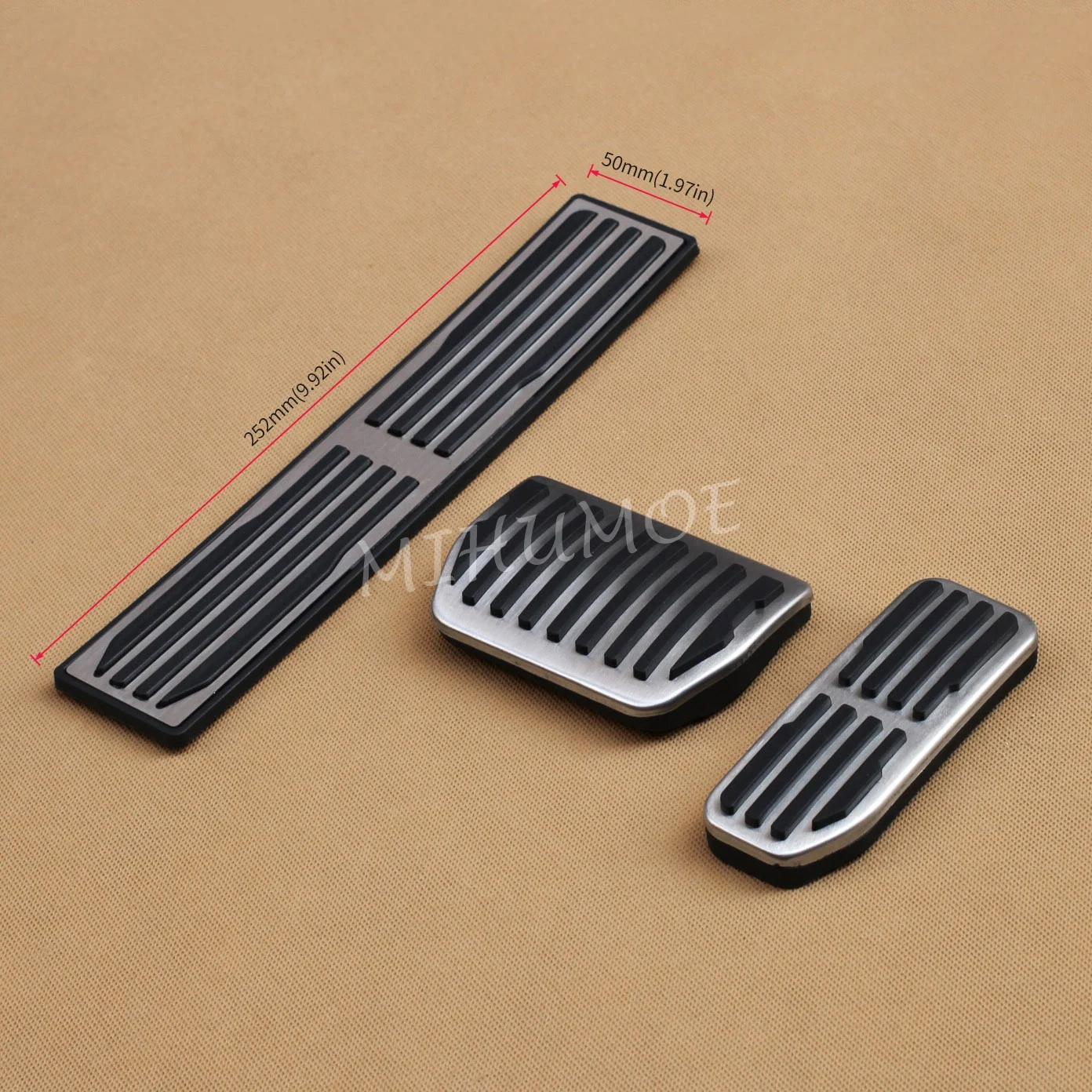 Footrest Dead Brake Gas Accelerator Pedal Cover Set For Jaguar F-Pace XE XF 2016-2024 Range Rover Velar 2018-2022 2023 2024 2025