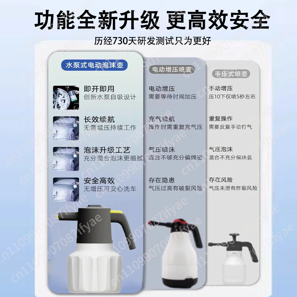 Car car wash liquid high foam pa watering can special inflatable nozzle pneumatic car wash