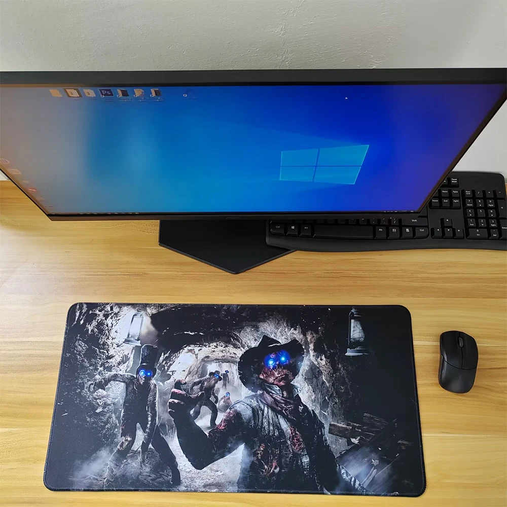 C_call of D_duty Z_zombies Mouse Pad Rubber Mouse Pad Teclado Mecánico Gamer Game Cute Desk Mat Desk Protector Pc Gamer Accessor