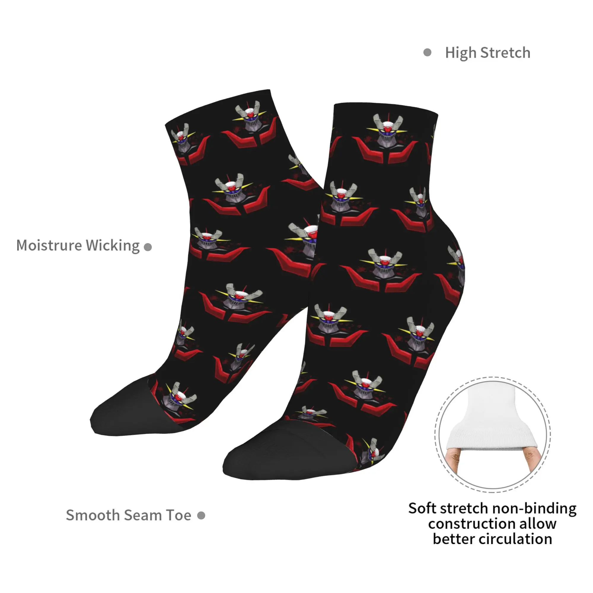Mazinger Z Goldorak Actarus Grendizer masque chaussettes Harajuku bas toutes saisons chaussettes accessoires pour cadeaux de noël unisexe
