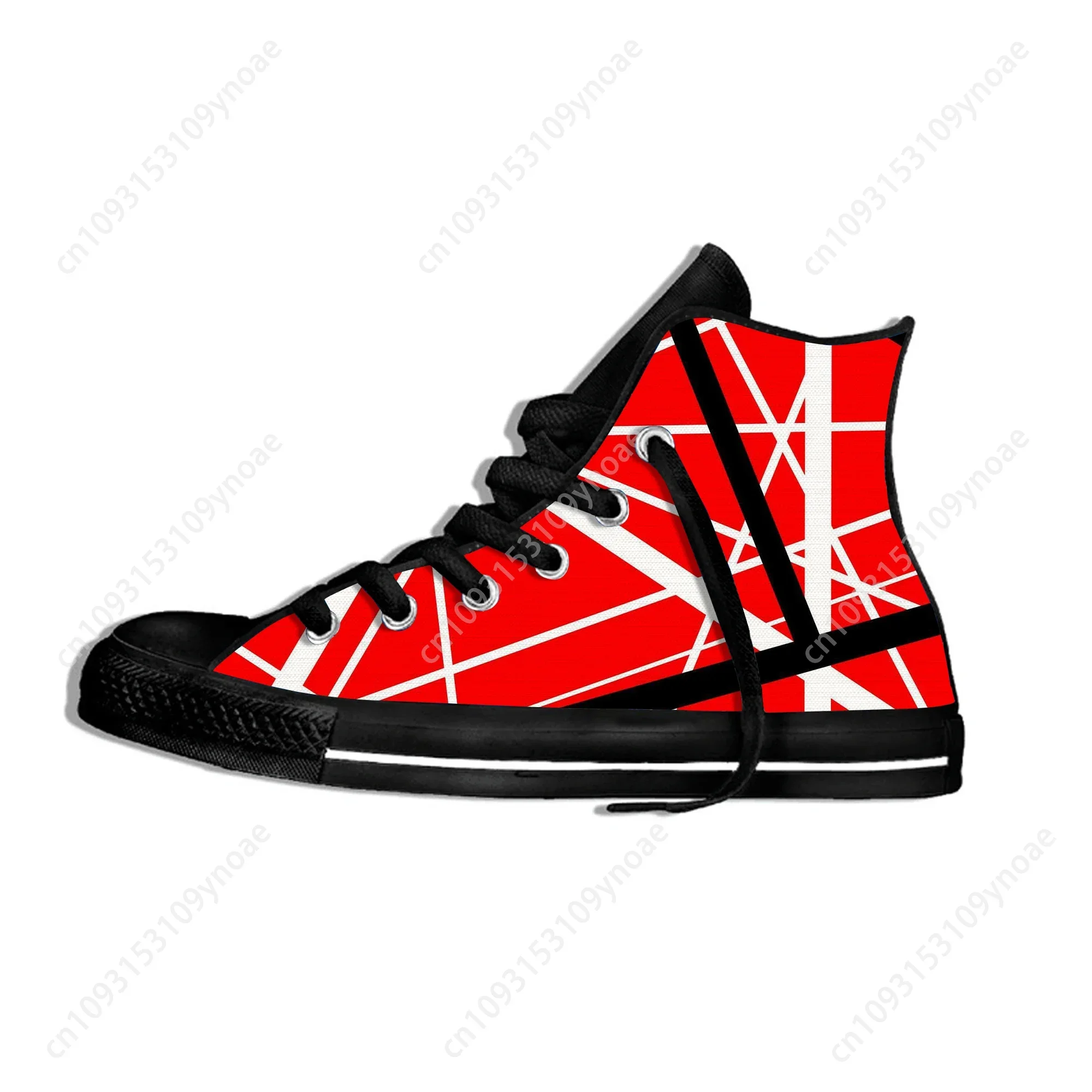 Hot Summer Van EVH 5150 STRIPES Halen Music Rock Fashion High Top Canvas Shoes Men Women Casual Sneakers Classic Board Shoes