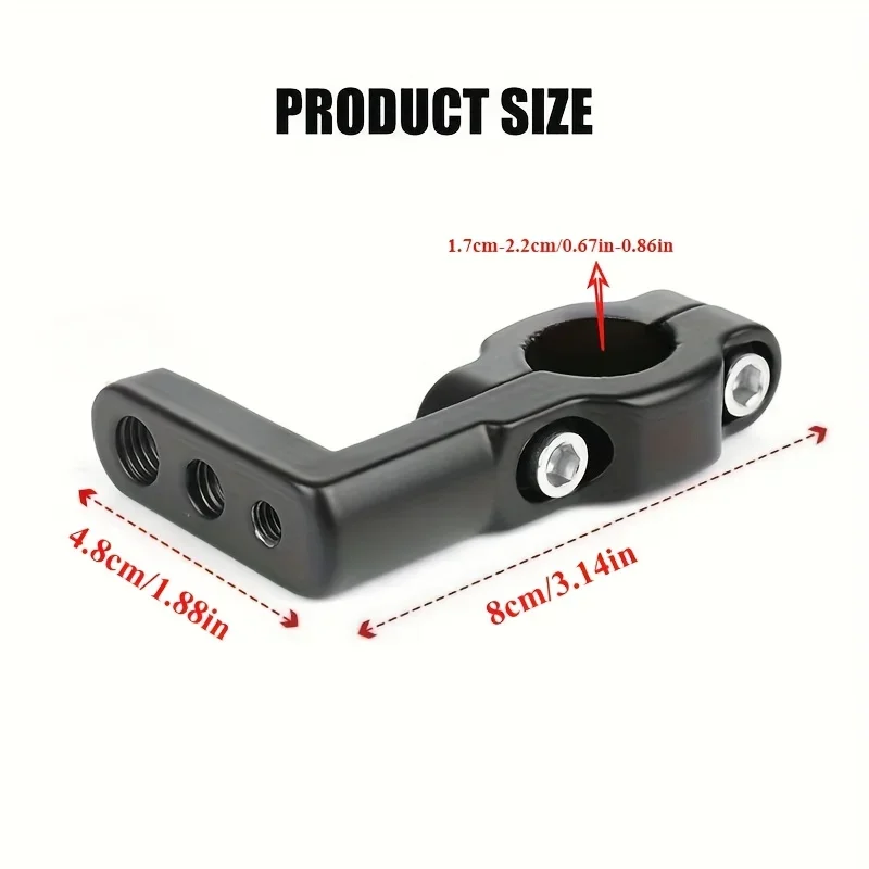 1set Universal Car & Motorcycle Headlight Clip Bracket Kit LED Work Light Pole Installation for Truck Car ATV Motorcycle