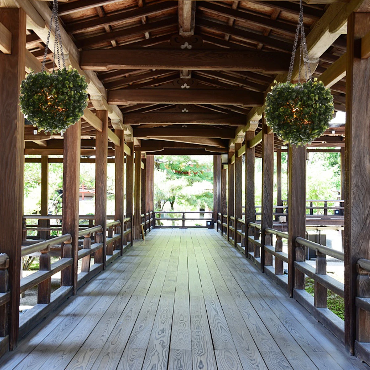 

Solar Flower LED Plastic Hanging Flower Ball Light Balls Outdoor Garden Decoration Decorative Light Solar Powered Lamp