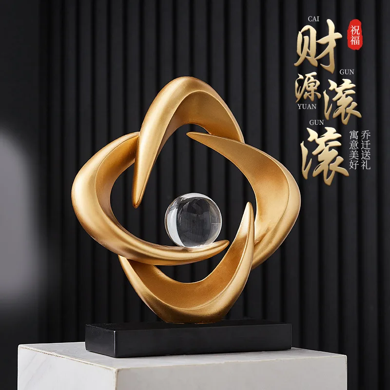 HYS resin comes and goes, abstract modeling means ornament, desktop wine cabinet, TV cabinet, home soft decoration, housewarming
