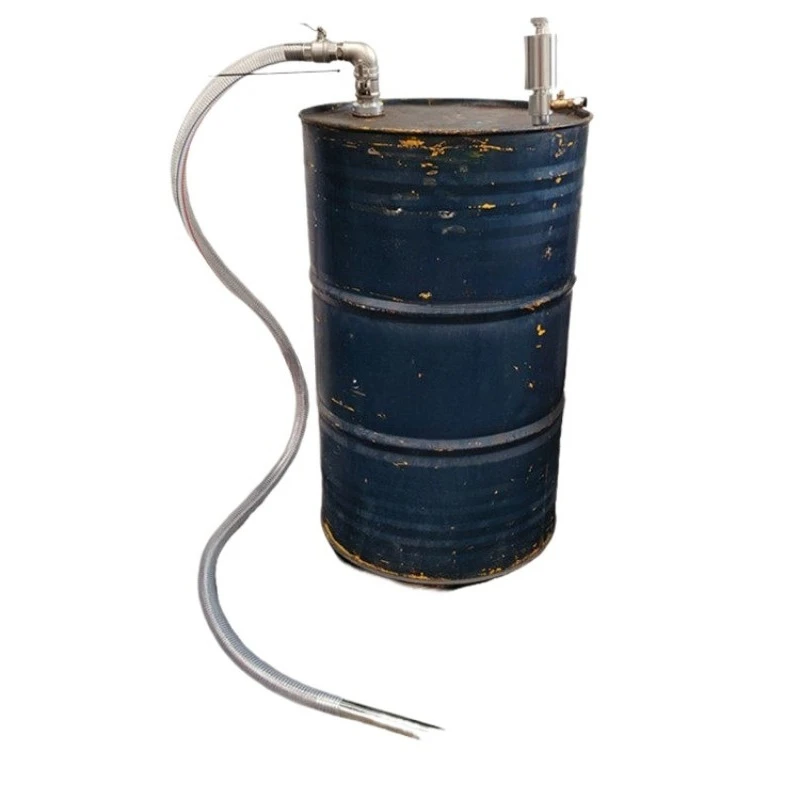 Pneumatic Liquid Transfer Pump, Industrial Vacuum Suction Pump for 200L Metal Oil Barrel Fluid Extraction