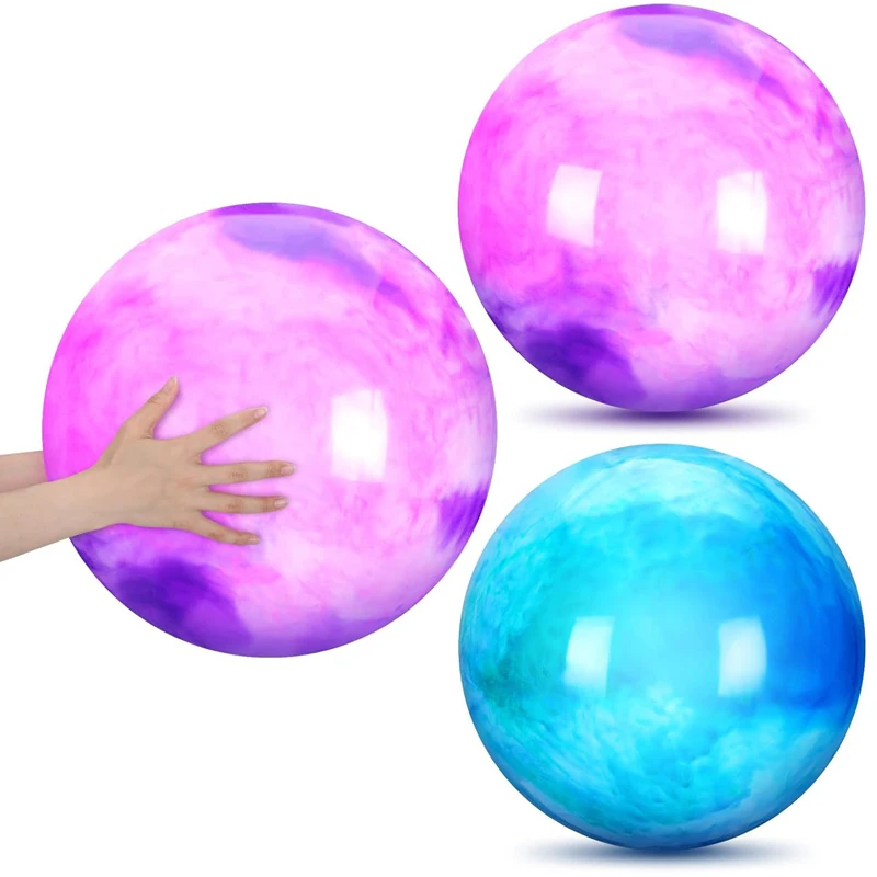 Marbleized Bouncy Balls 12Inch Carnival Inflatable Party Favors Blow Up Toys For Kids Outdoor Beach Park Backyard Playground