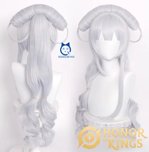 

Gongsun Li Hot Sale Cosplay New Skin Sliver Long Wig Anime Game Honor of Kings Heat Resistant Synthetic Hair for Comic Con Party