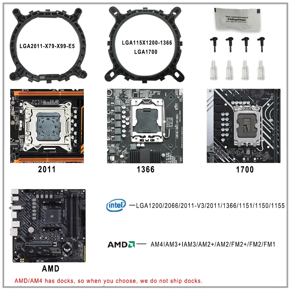 IWONGOU prosesor pendingin X99, penghilang panas Cpu untuk Intel 2017-v3/2011/1151/1150/1155 AMD AM4/AM3 +/AM2 + Lga 1366 pendingin Cpu