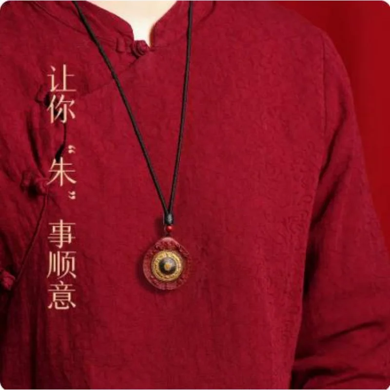 Natural ore Tibetan style Jiugong Bagua men's and women's eight treasures pendant zodiac necklace