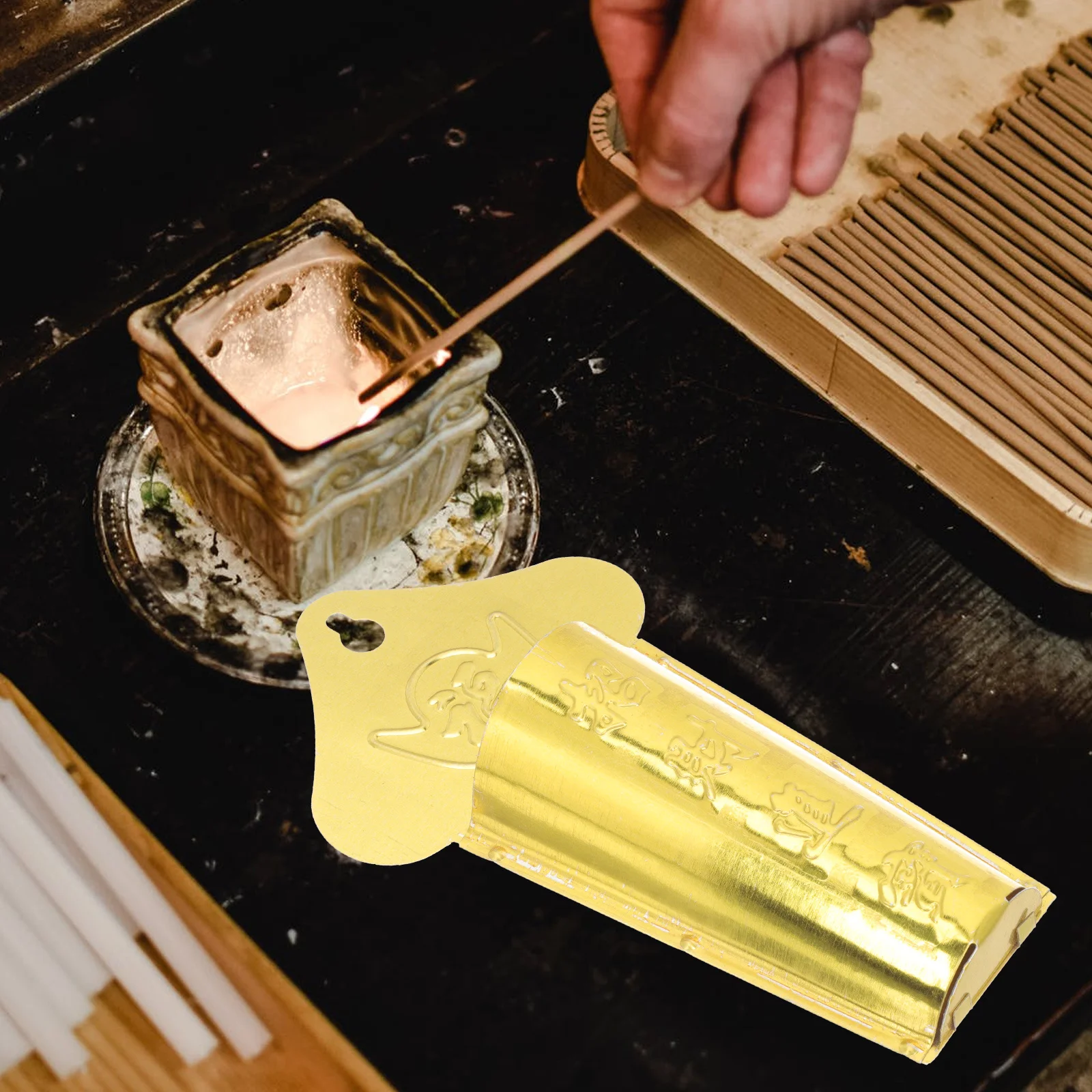 مبخرة معلقة على الحائط، مبخرة جدارية صغيرة على شكل حديد، لتنقية التأمل #2