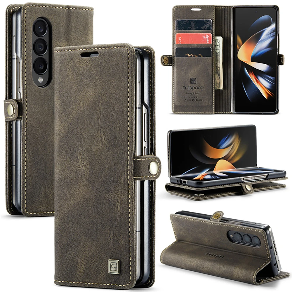 

For Samsung Z Fold 5 4 5G Luxury Leather Texture Wallet Magnet Case For Samsung Galaxy Z Fold5 Case Z Fold4 Fold 5 Flip Cover