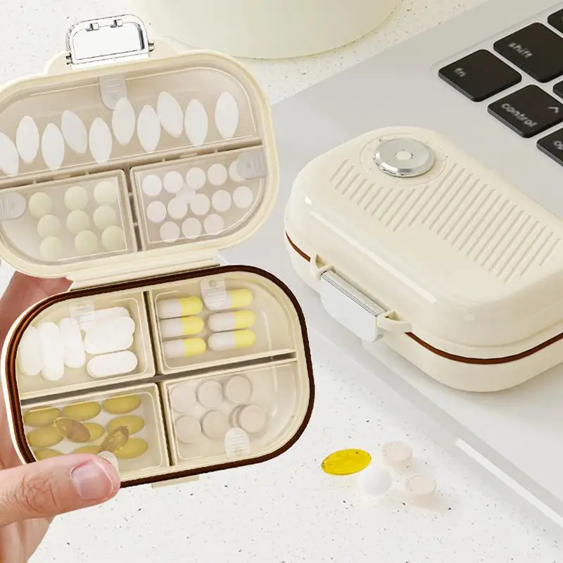 Weekly Pill Case Travel Medicine Case Pill Organizer For 7 Days Women Men Medicine Planner With Large Compartments For Purse