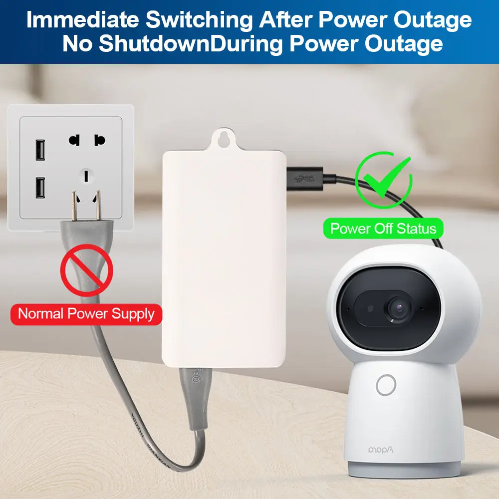 UPS 5V2A Surveillance Power Supply Without Battery,Baby Monitor Indoor Adapter,Router Power Failure Continues To Work System