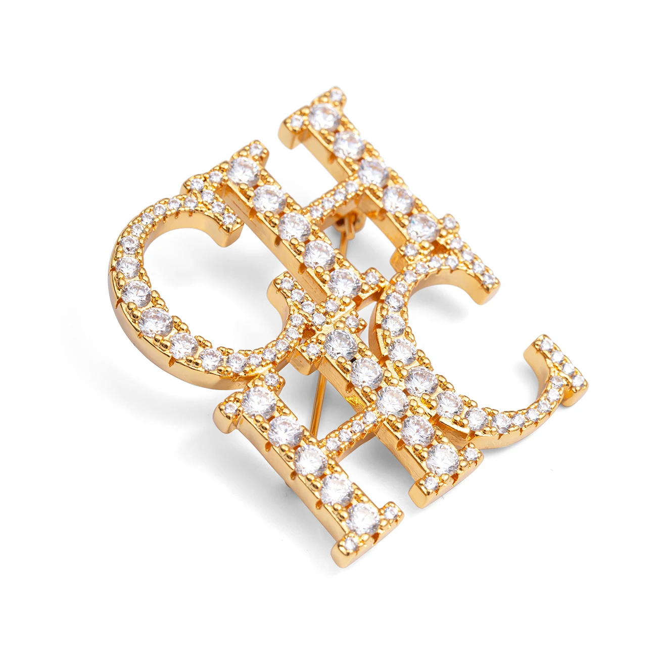 Elegancka srebrna broszka CH z – Women Accessories Logo recenzja i cena