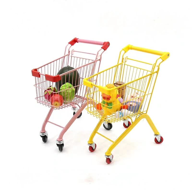 [Customized]Special Price Supermarket Shopping Trolley Shopping Cart Wheeled Trolley Shopping Car 1pc/pp Bag