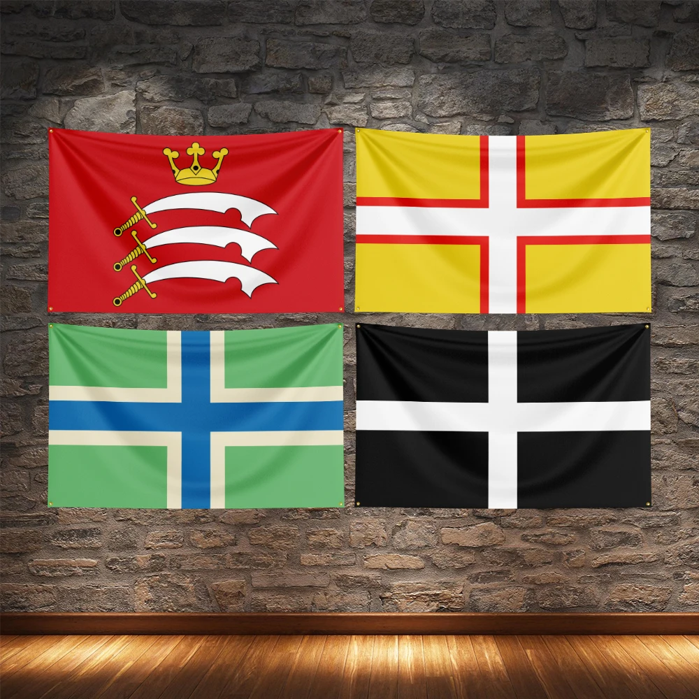 UK County Flags Single-sided printing Flag of Cornwall Flag of Middlesex Saint Wite's Cross Severn Cross