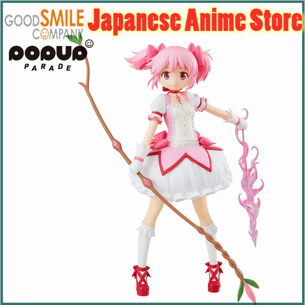 Original Anime Figure Bandai Puella Magi Madoka Magica Kaname Madoka POP UP PARADE Action Figurine PVC Toys Doll 16CM Model