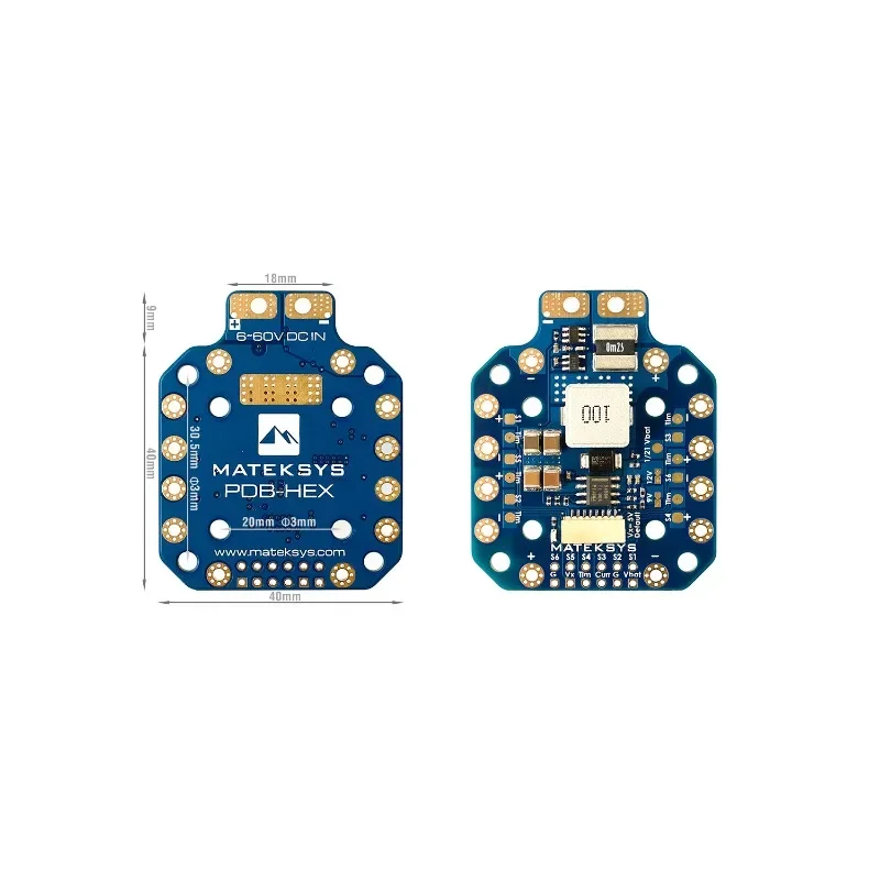 Matek Hub Power Distribution Board PDB Mateksys FCHUB-HEX  5V 9V 12V BEC Built-in 264A Current Sensor f/ RC Drone FPV