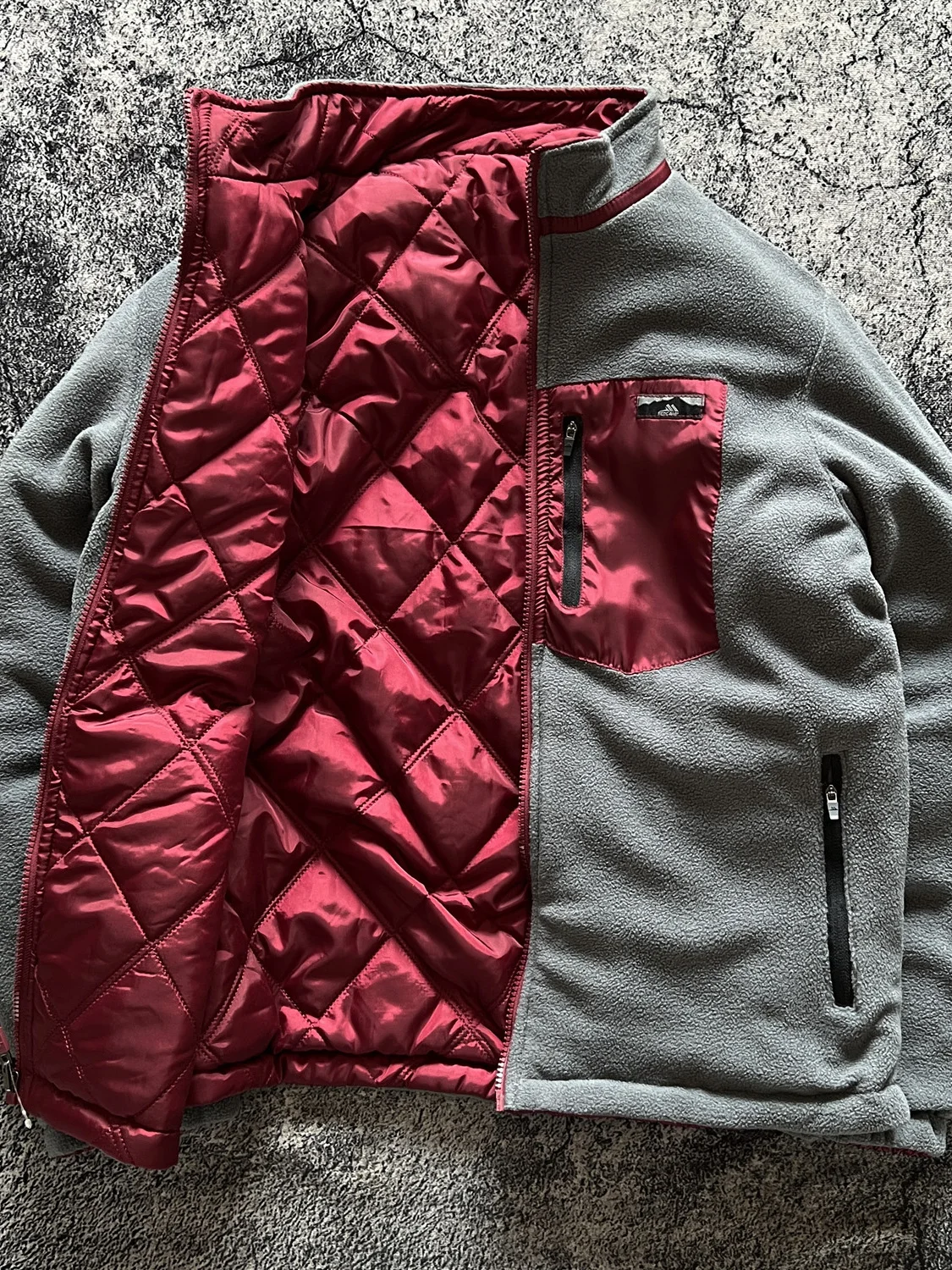 

Men's Double-Sided Fce Lined Cotton Jaet Autumn Winter Warm Quilted Diamond Pattern Zipper ket Stand Collar Coat Top