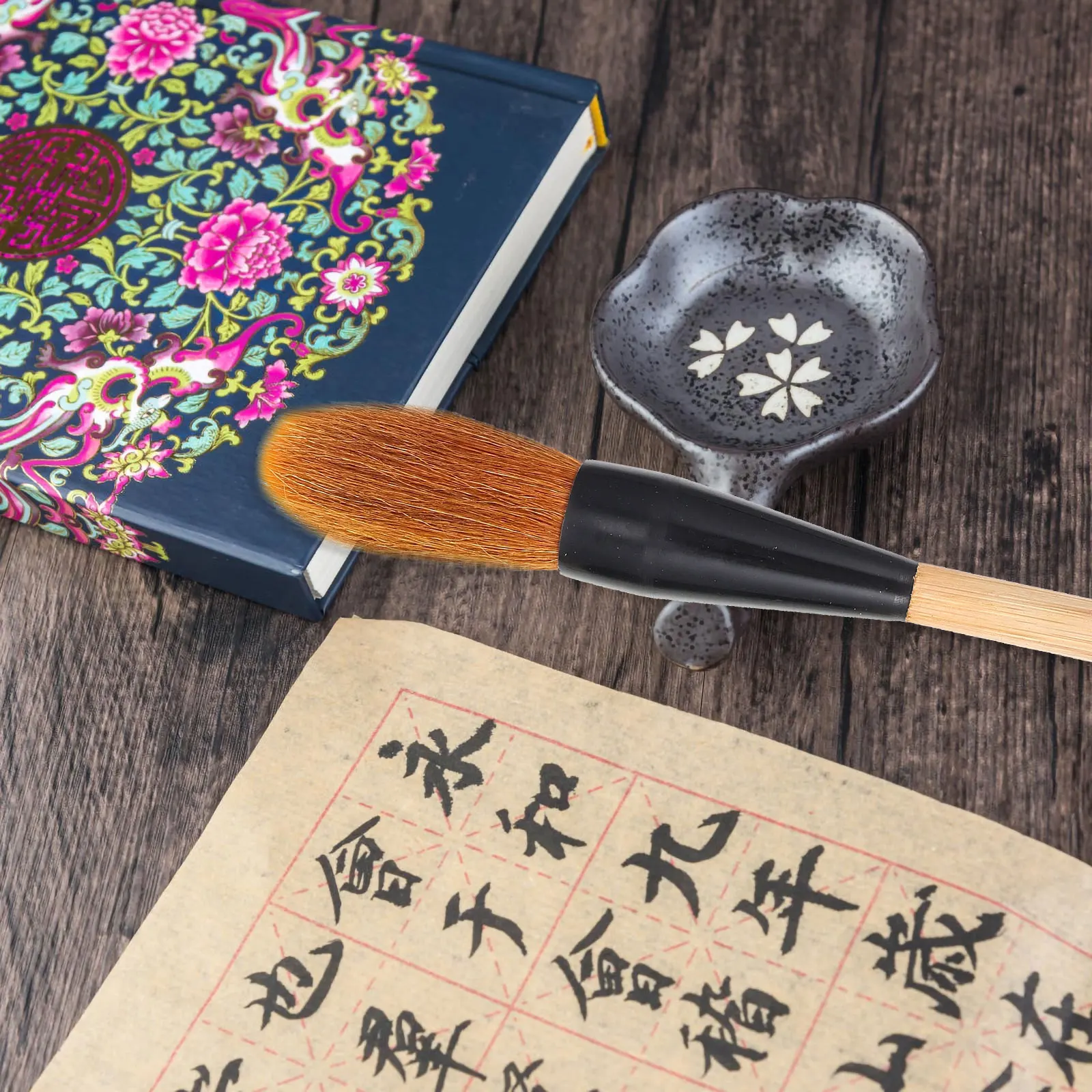 

2Pcs Goat Hair Calligraphy Brushes Professional Practice Art Supplies Lasting Simple Design