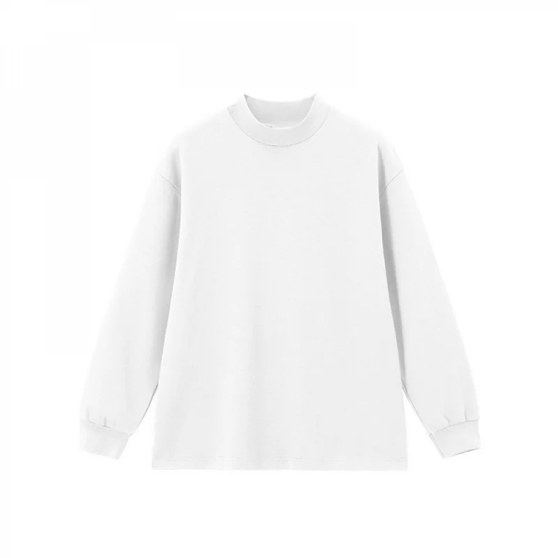 

Men'S Skin-Feel Double-Sided High Neck Sweatshirt, New Arrival Antibacterial Undershirt Commute Long Sleeve Hoodies Boys Top