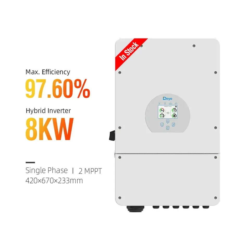 In Stock Solar Inverter Deye Hybrid SUN-8K-SG01LP1 5KW 8KW MPPT Integrated Inverter Home Used