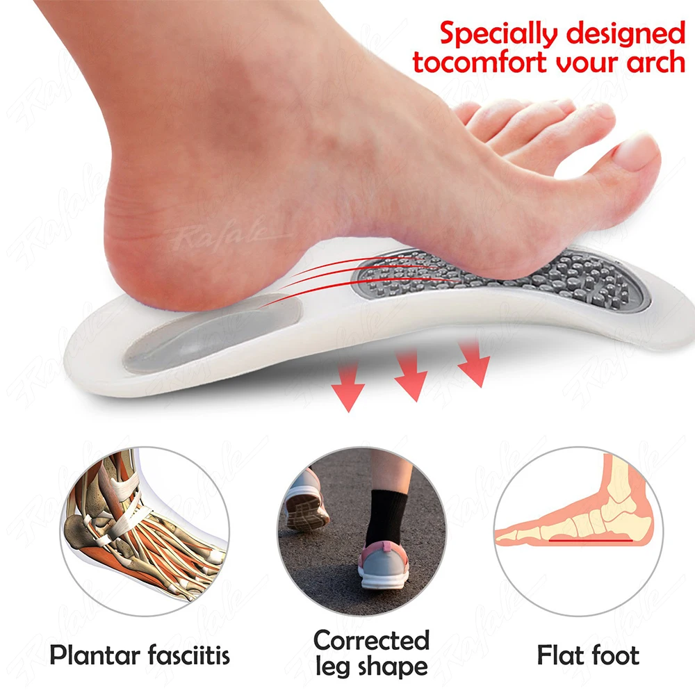 Orthotic Arch Support Flatfoot Insoles XO Legs Varus Feet Cushions Pads Plantar Fasciitis Men Woman Inserts Care Heel Pain Pad