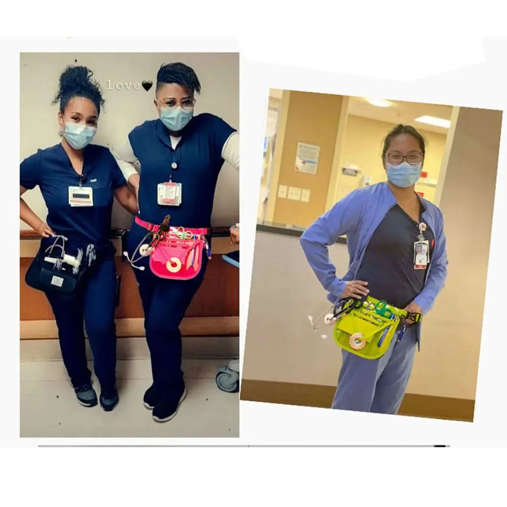 مقاوم للماء ممرضة حزمة مراوح متعددة مقصورة حامل الشريط ممرضة الخصر حقيبة المحمولة الأشرطة قابل للتعديل بولي كلوريد الفينيل ممرضة الحقيبة المرأة